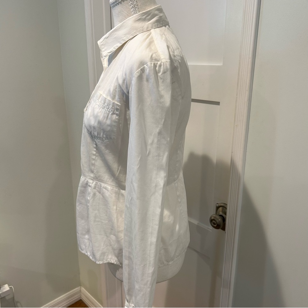 Theory White Button Down Shirt - image 4